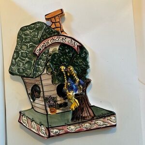 Blue Sky Ceramic Swingin’ Chickies Club Wall Plaque Decor Heather Goldmine